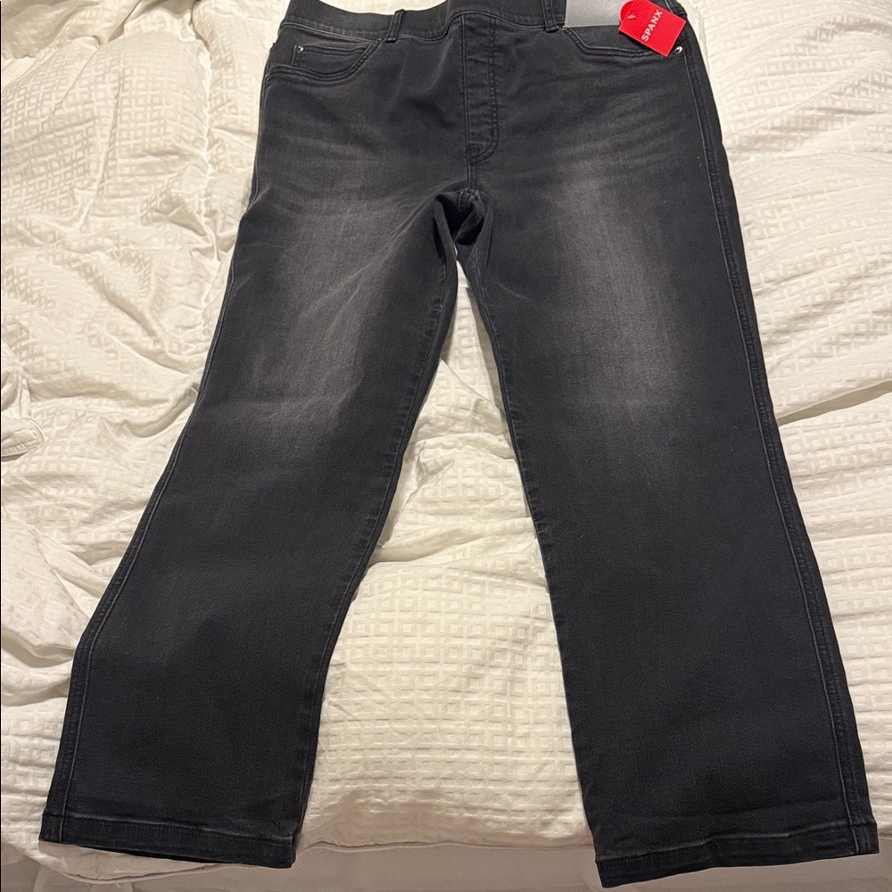 SPANX Women's Dark Gray Straight Leg Jeans